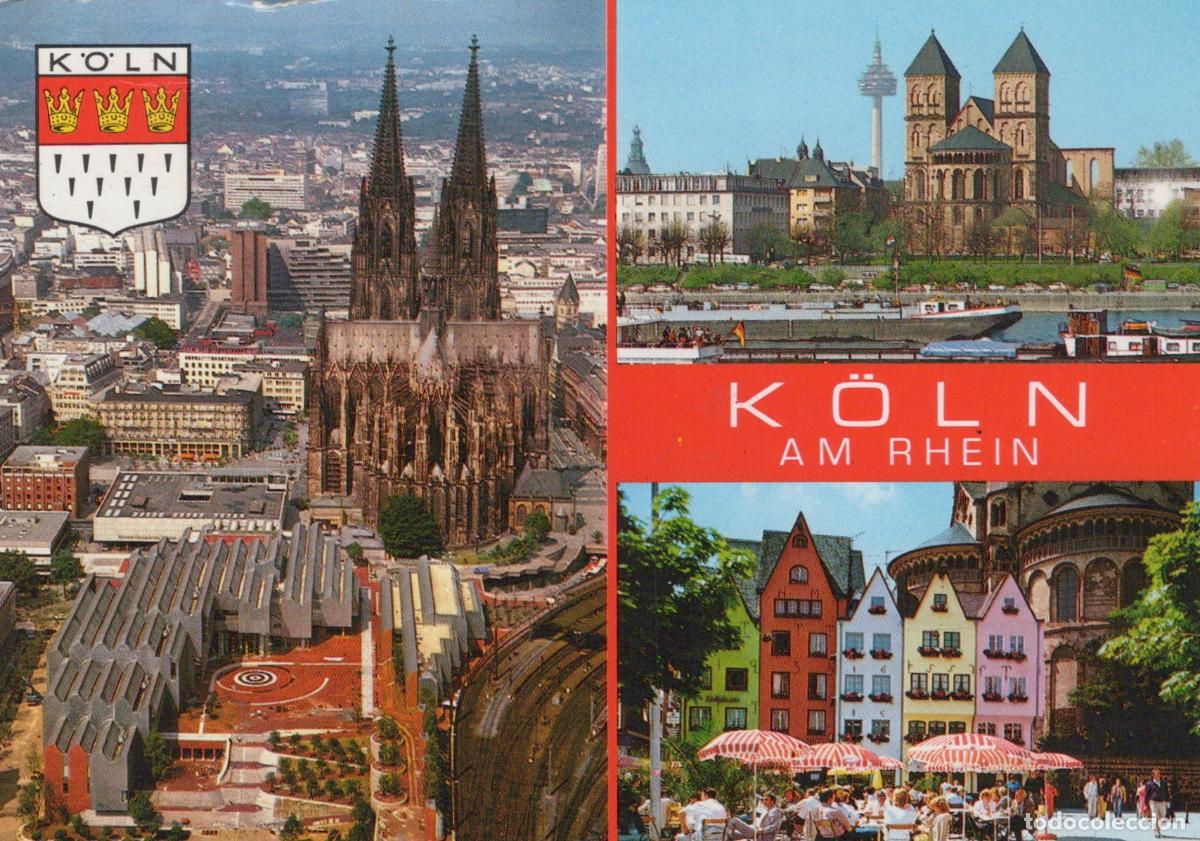Postales: Germany Cologne Cathedral and Rhine River With City Views *YAT852