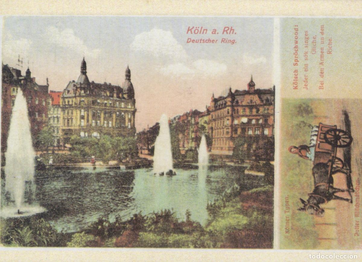 Postcards: Germany Cologne Deutscher Ring With Fountains and Buildings 1950s *YAT902