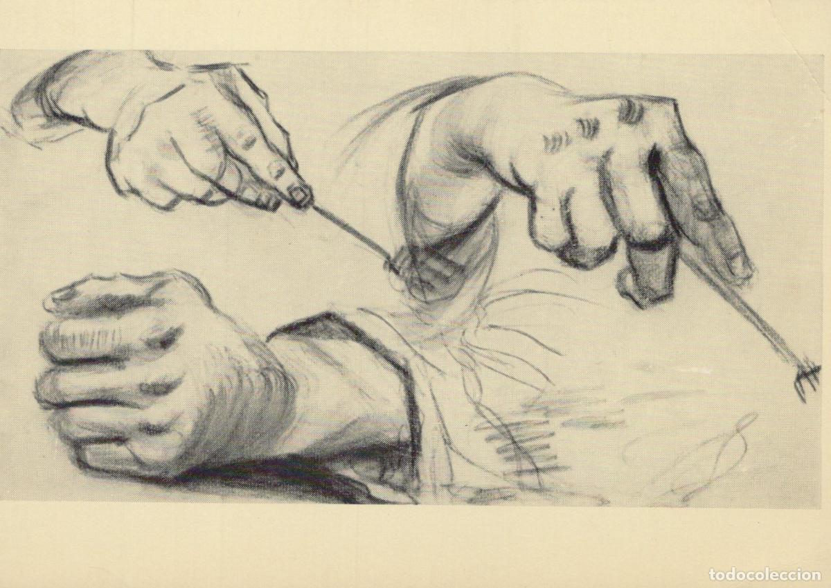 Cartes Postales: Netherlands Nuenen Three Hands Two Holding A Fork By Vincent Unposted *YAT967