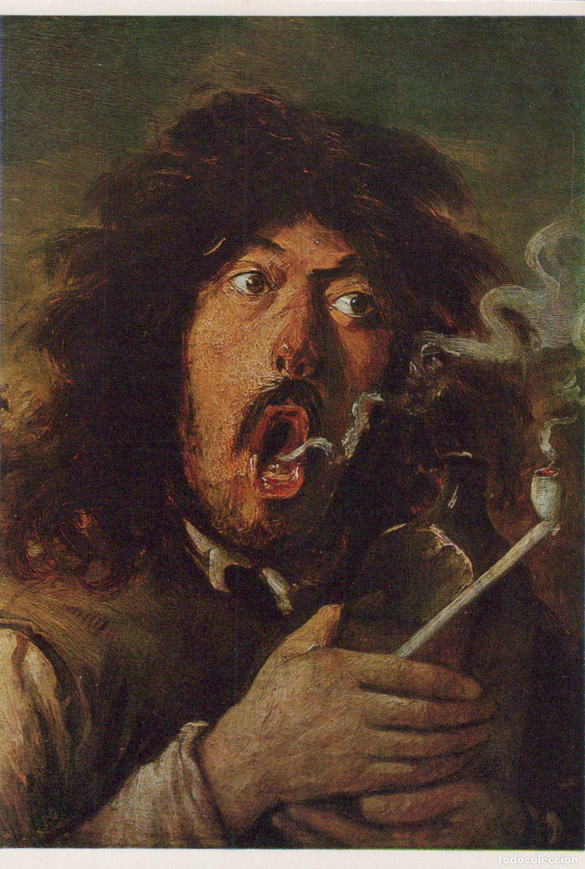 Cartoline: France Paris Adriaen Brouwer the Smoker Mus&eacute;e du Louvre Art Unposted *YAT982