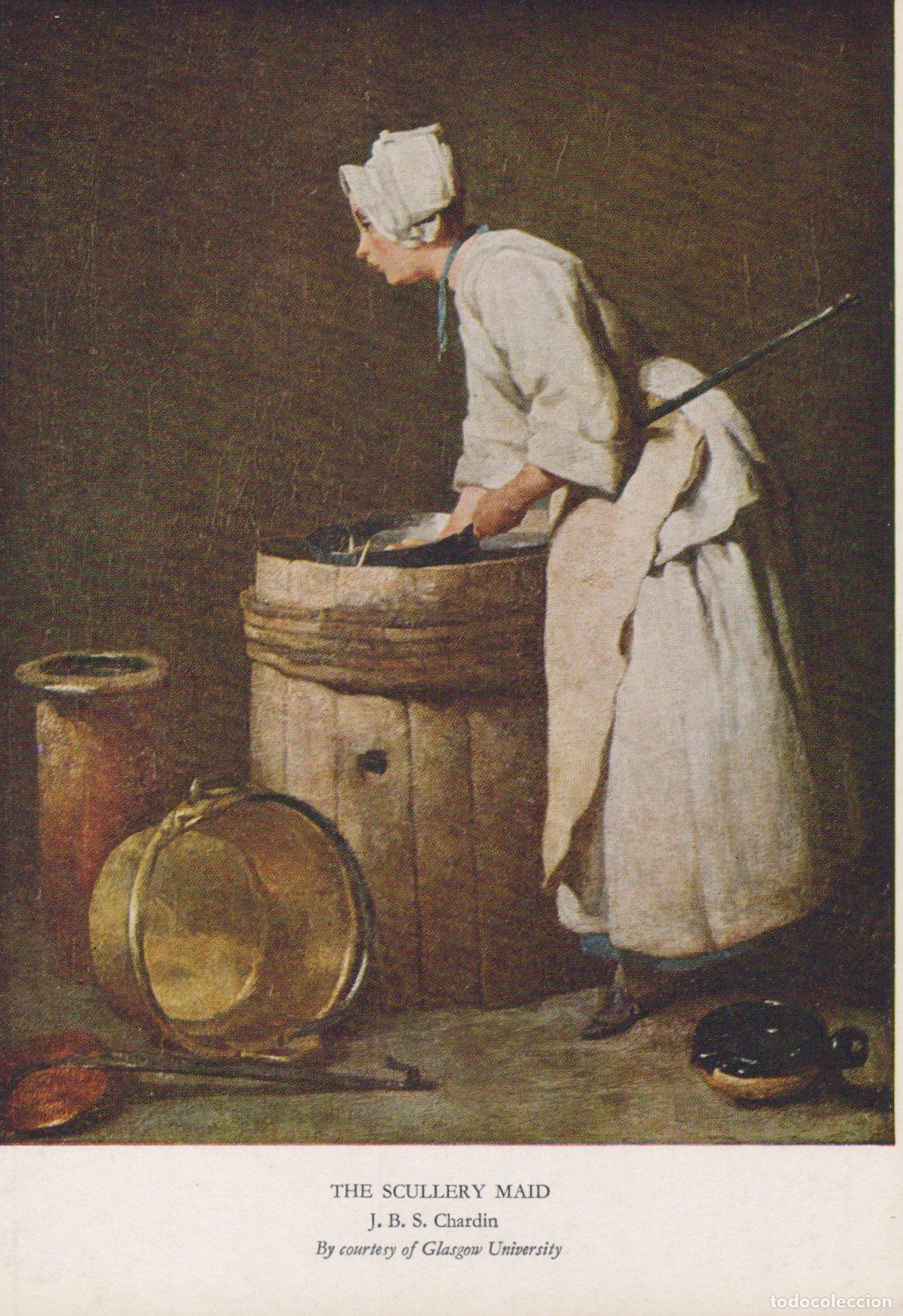 Cartoline: United Kingdom Glasgow The Scullery Maid By J B S Chardin Unposted *YAT997