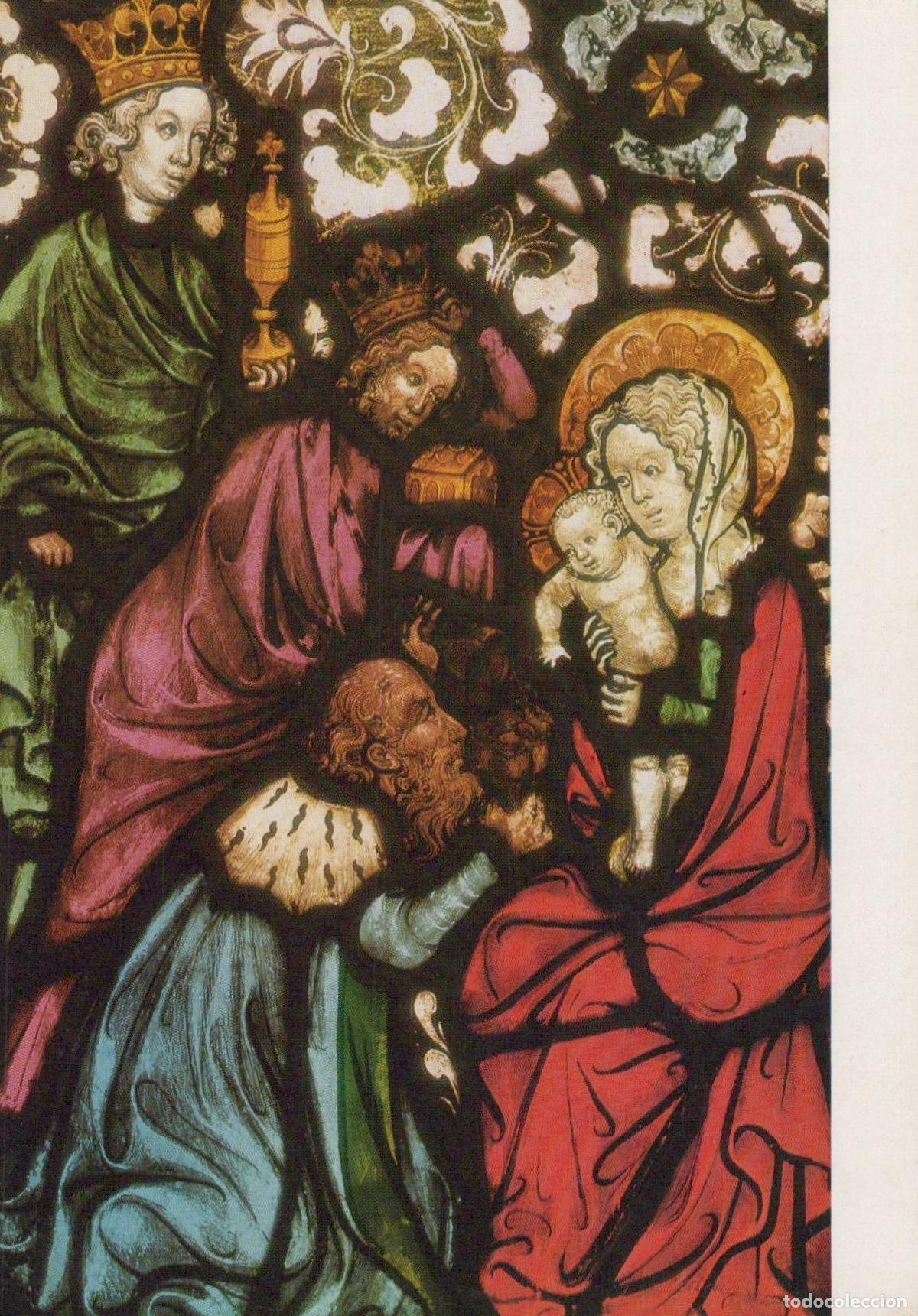 Cartoline: Germany Nuremberg Adoration of the Magi Stained Glass C 1390 Unposted *YAU065