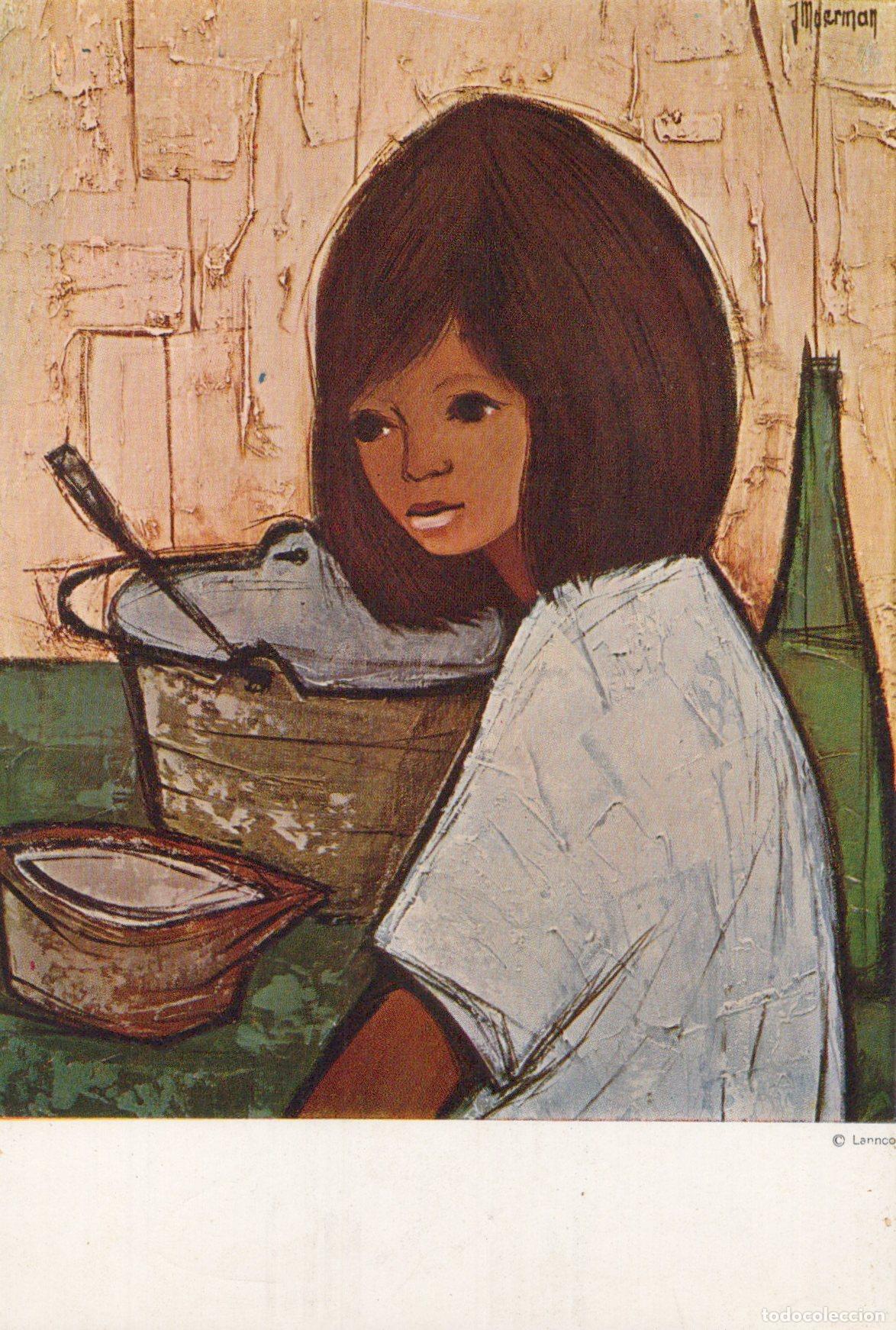 Cartoline: Belgium Tielt Young Woman With Dark Hair White Shirt Kitchen Unposted *YAU090