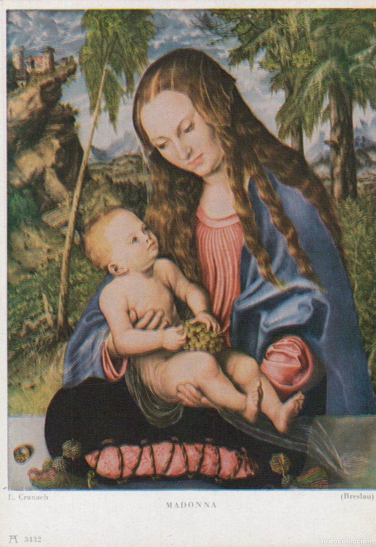 Cartes Postales: Germany Munich Lucas Cranach Madonna and Child Painting Art Unposted *YAU095