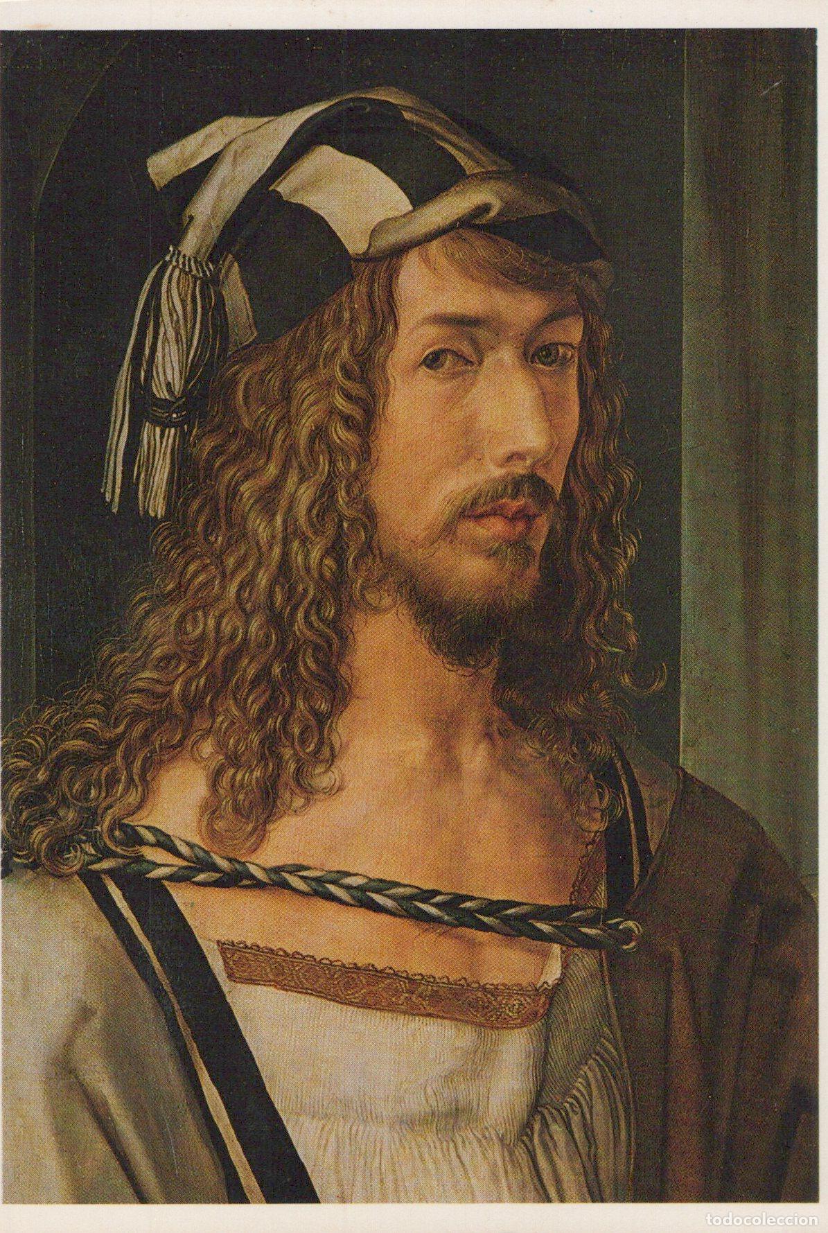 Postkarten: Germany Munich Albrecht D&uuml;rer Self Portrait Detail Prado Madrid Unposted *YAU130