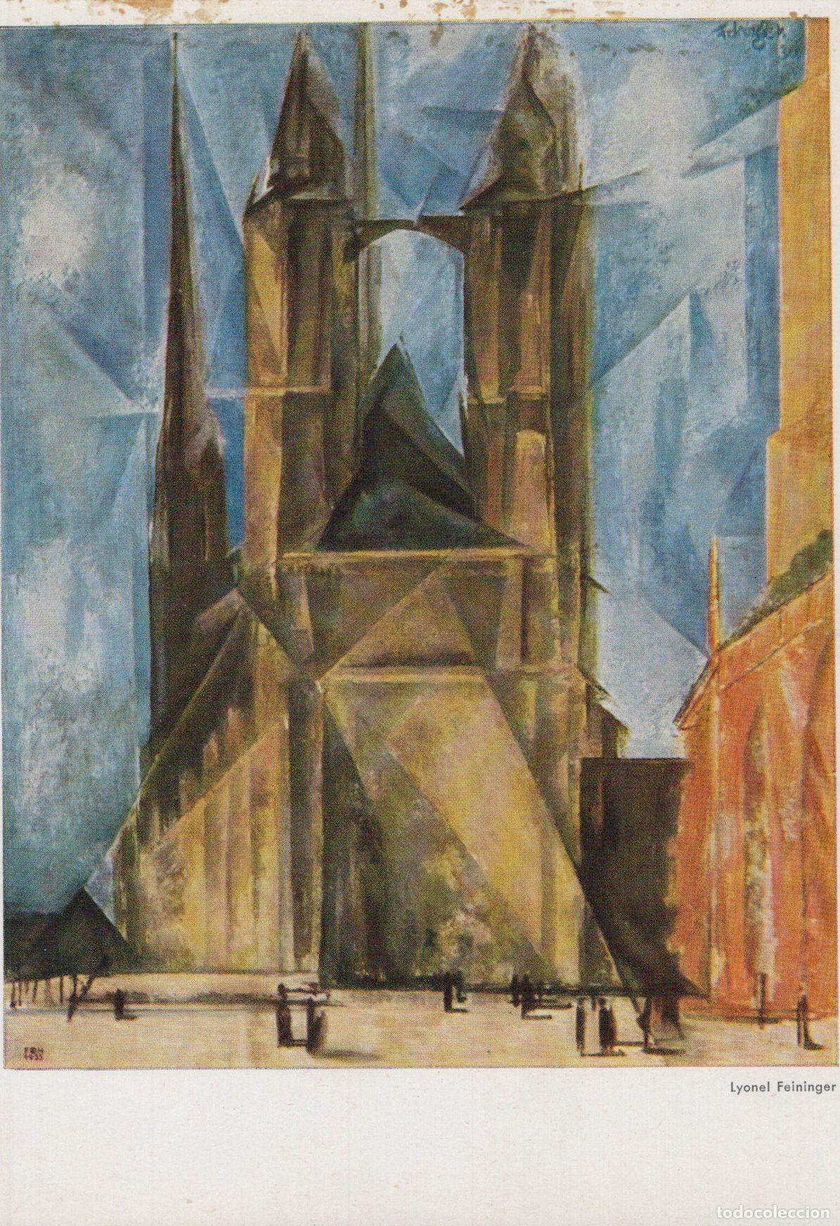 Postkarten: Germany Halle Lyonel Feininger Marktkirche 1931 the Market Unposted *YAU135