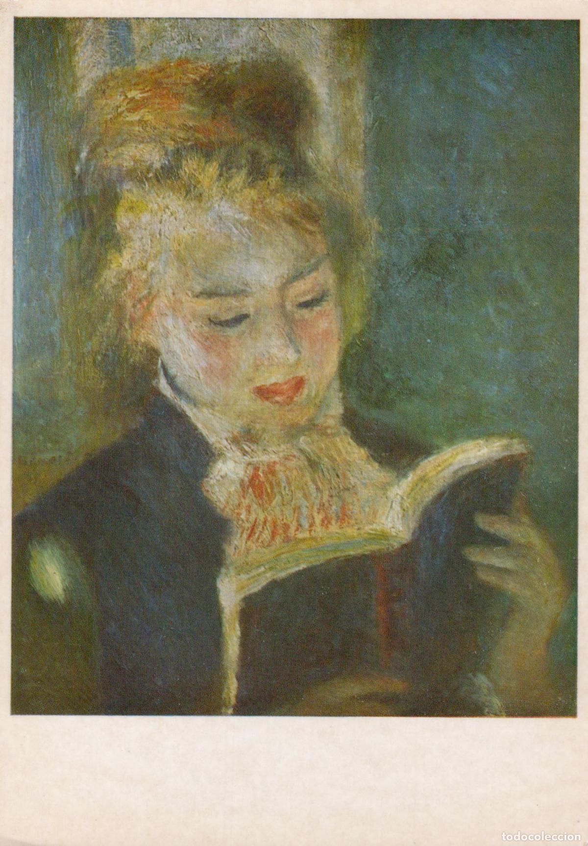 Postkarten: Germany Leipzig Auguste Renoir Reading Girl Impressionist Unposted *YAU278
