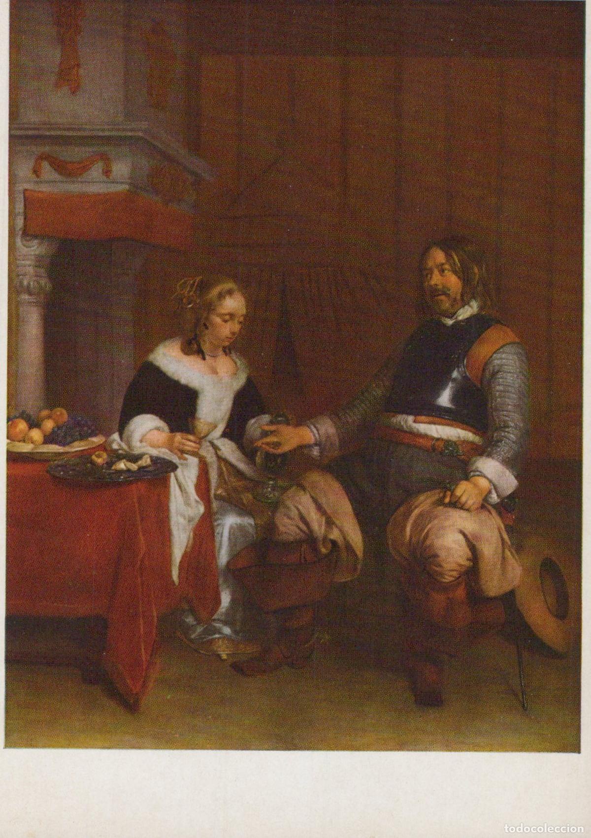 Cartoline: France Paris Gerard Terborch the Gallant Soldier Louvre Art Unposted *YAU245