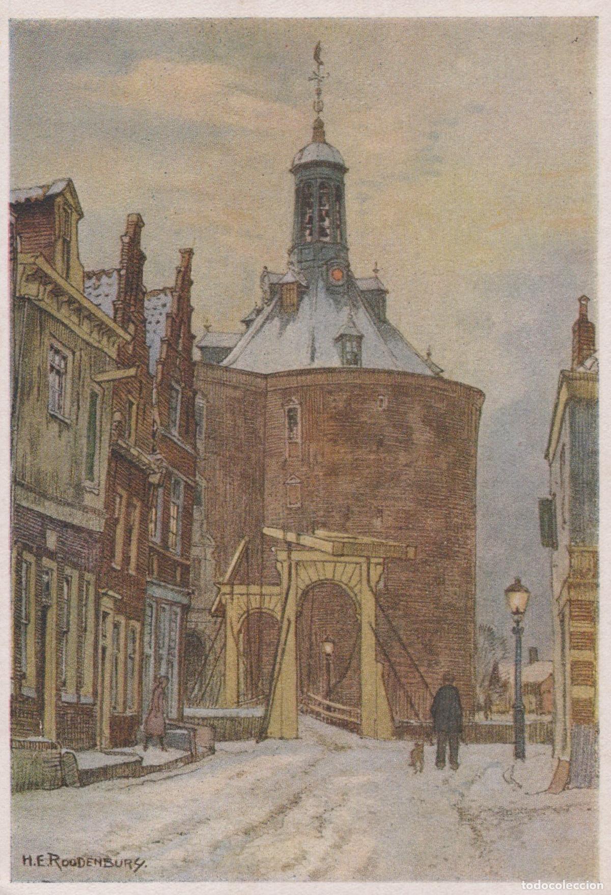Postcards: Netherlands Enkhuizen Dromedaris Bridge Winter Scene With Snow Unposted *YAU383