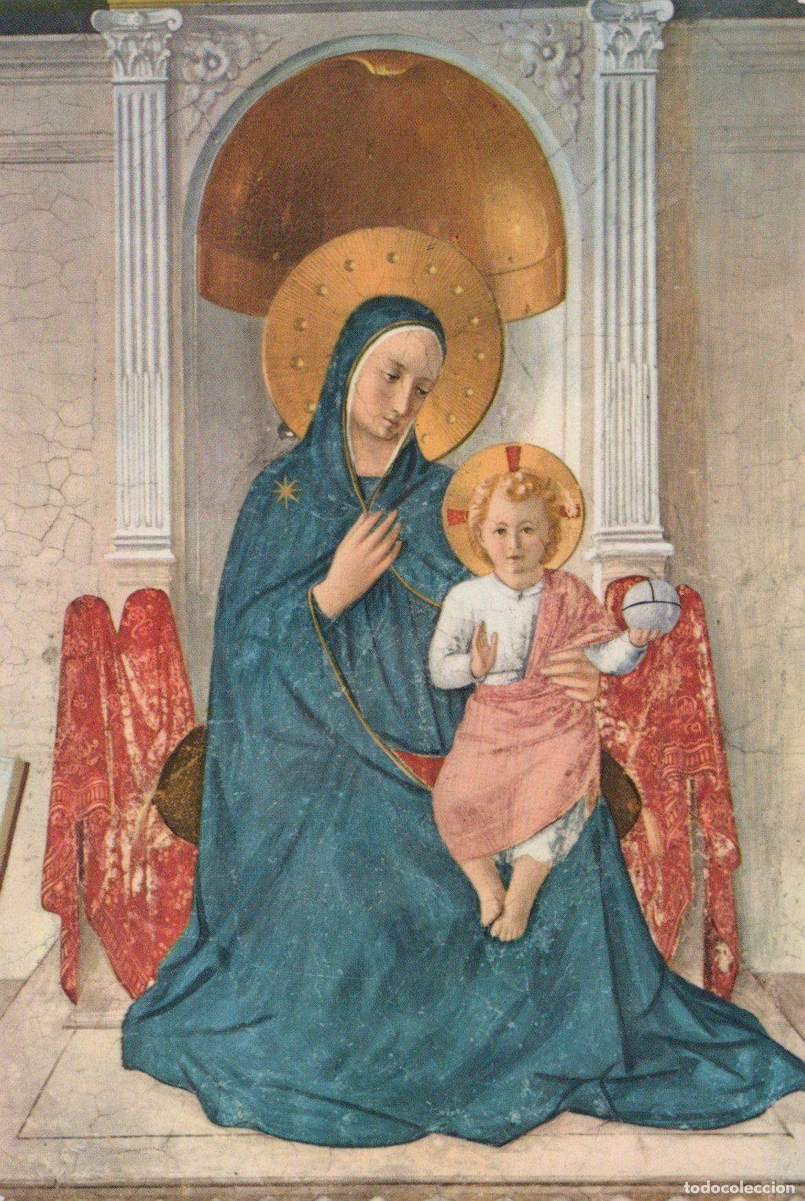 Postkarten: Italy Florence Beato Angelico the Virgin and Child Museo San Unposted *YAU408