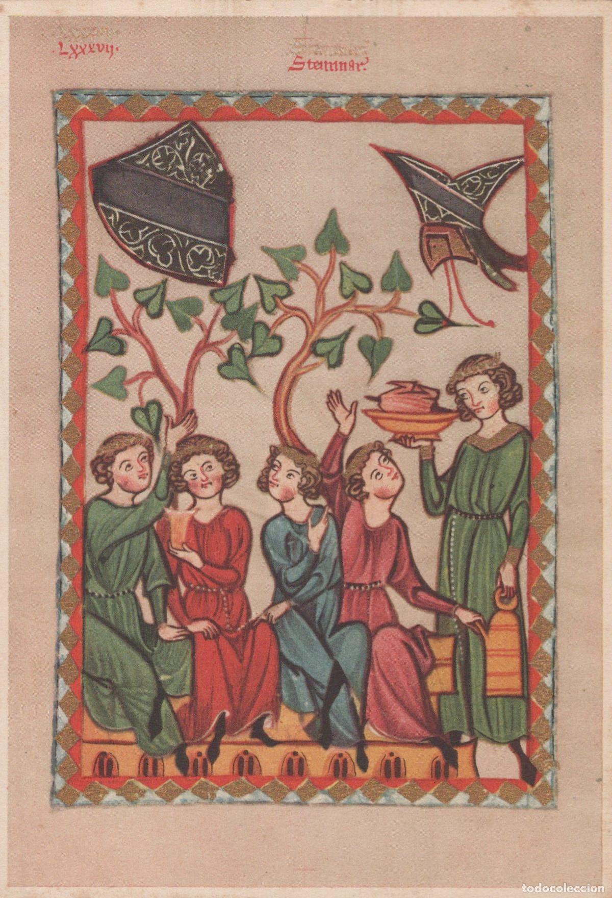 Postais: Germany Baden Baden Medieval Minnesanger Scene People Music Art Unposted *YAU315