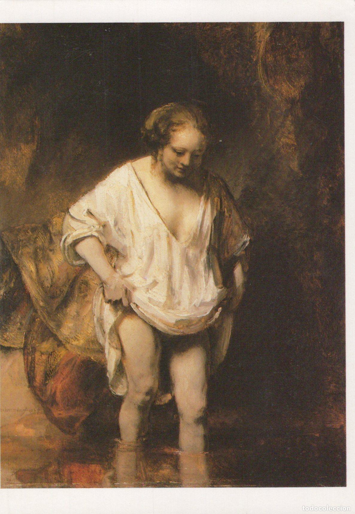 Postales: United Kingdom London Rembrandt A Woman Bathing in A Stream Unposted *YAU453