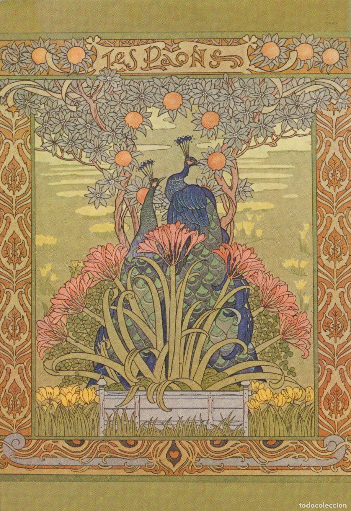 Postales: Germany Munich Art Nouveau Peacocks and Orange Trees L H Unposted *YAU360