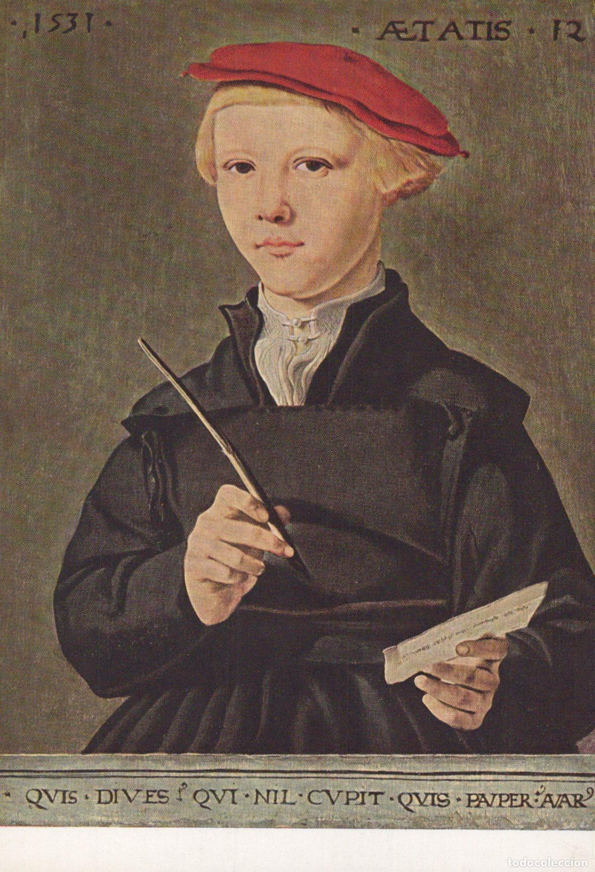 Postkarten: Netherlands Rotterdam Portrait of A Young Scholar By Jan van Unposted *YAU516