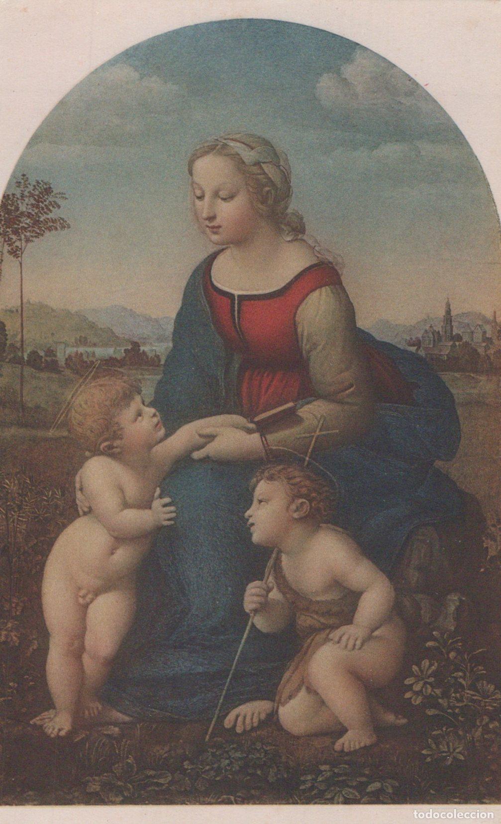 Postales: France Paris Louvre la Belle Jardiniere Raphael Madonna Child Unposted *YAU415