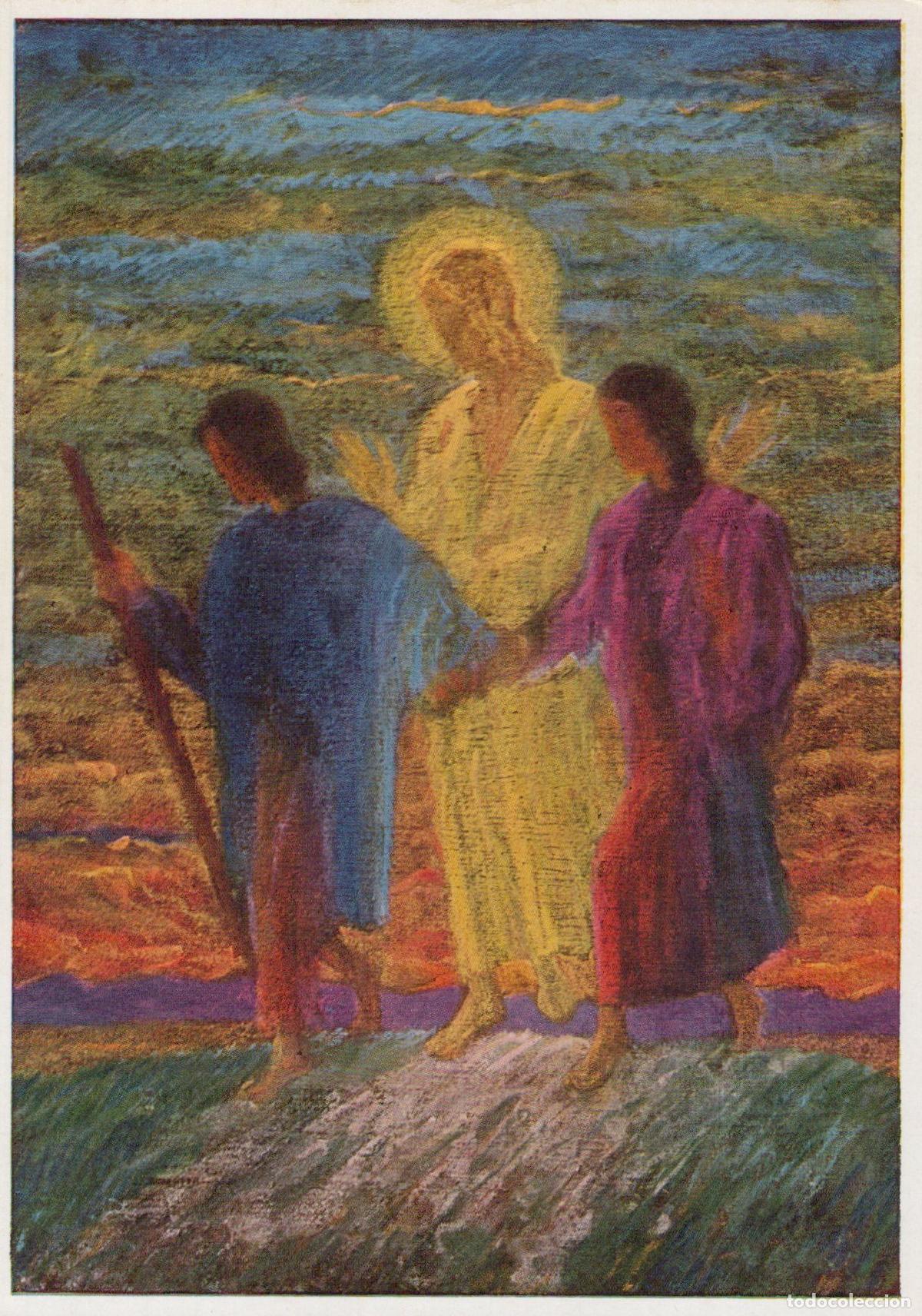 Postkarten: Germany Stuttgart Max Wolffhugel Art Jesus Christ Emmaus Unposted *YAU420