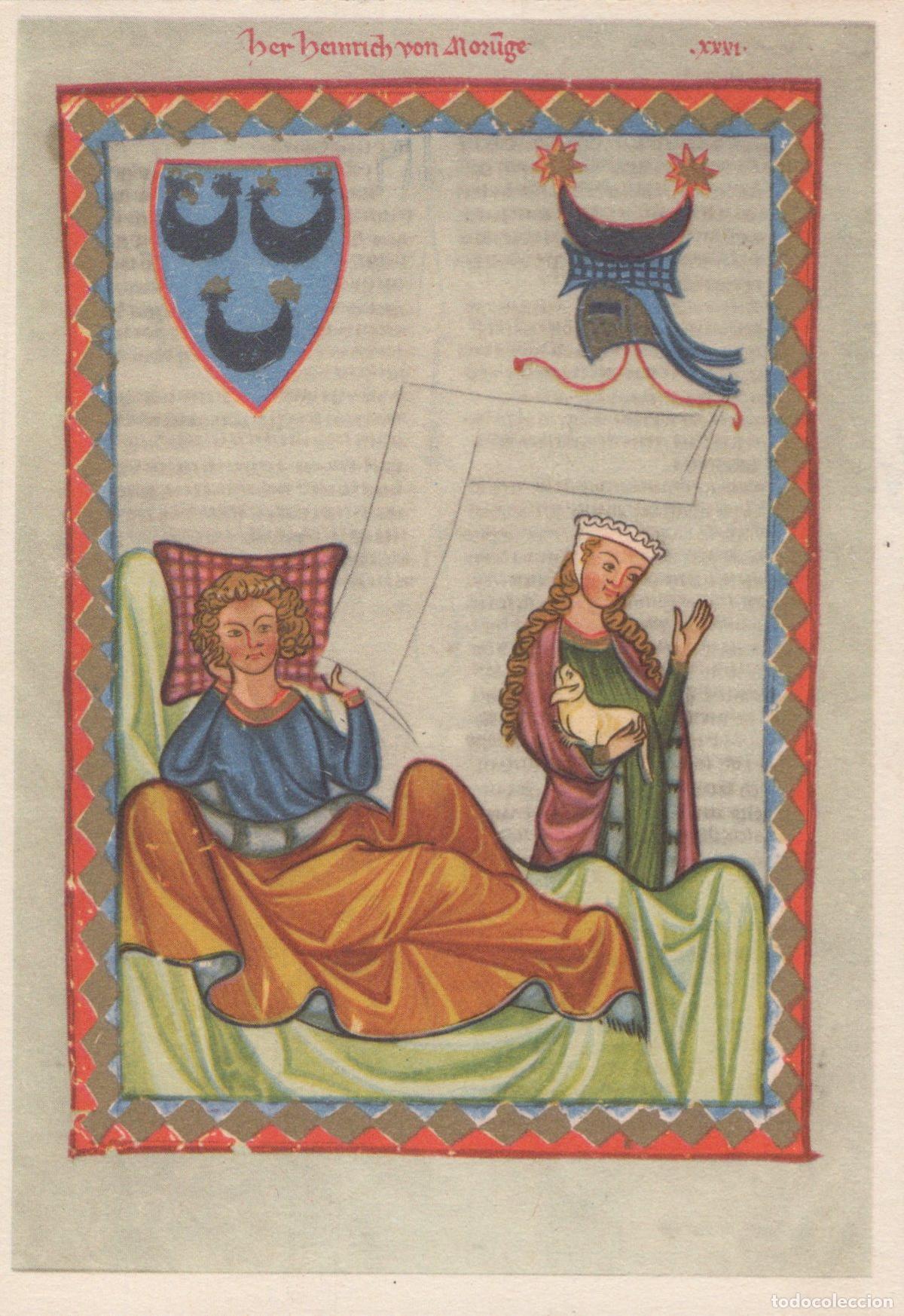 Postales: Germany Baden Baden Medieval Illustration of Herr Heinrich von Unposted *YAU581