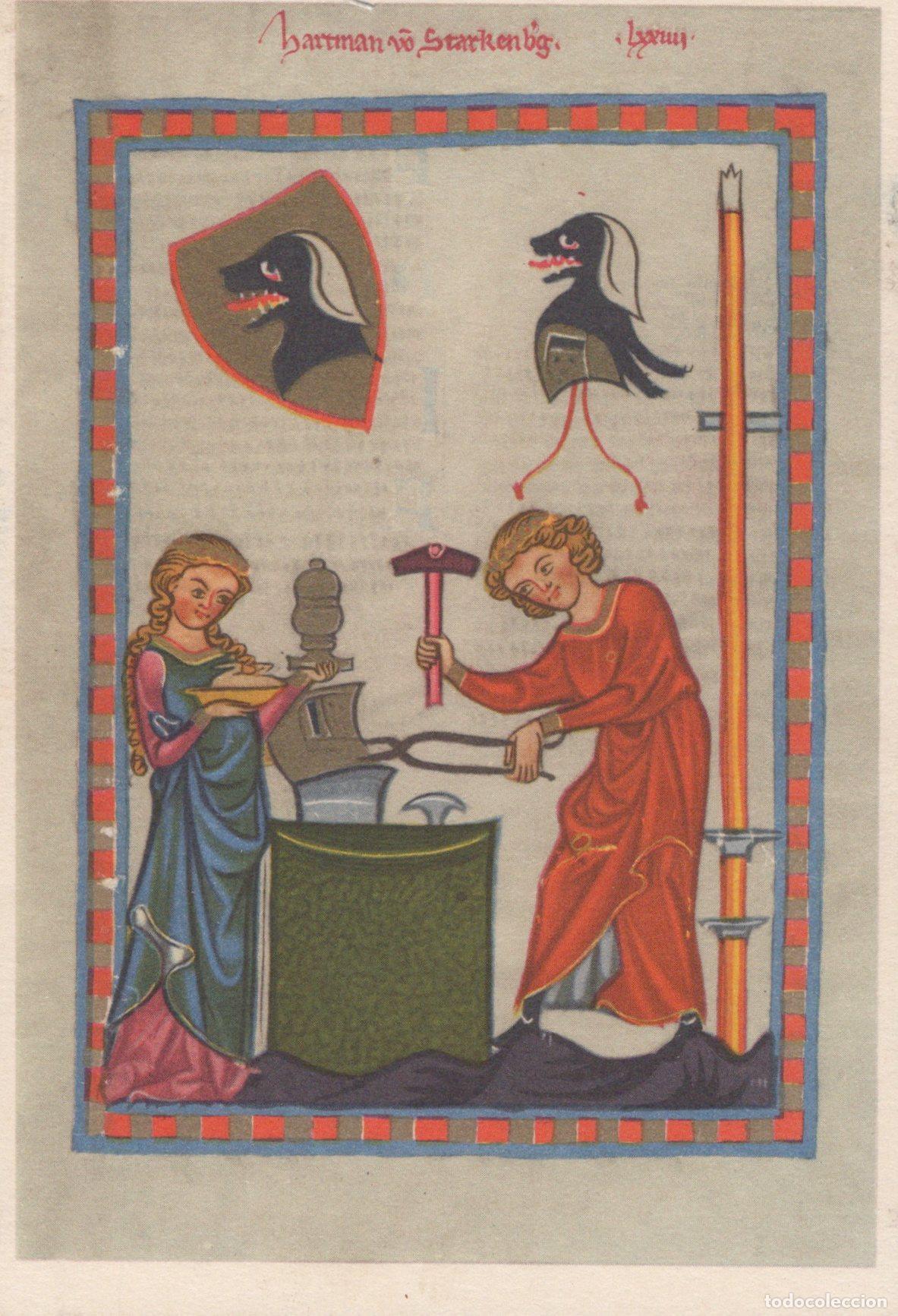 Postales: Germany Baden Baden Medieval Minnesanger Hartmann von Unposted *YAU591