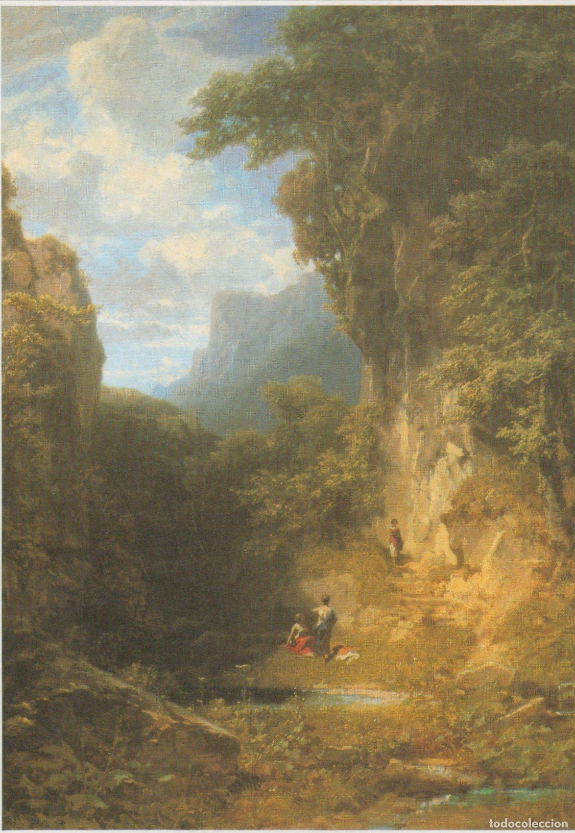 Postcards: Switzerland St Gallen Carl Spitzweg Mountain Gorge With Bathing Unposted *YAU508
