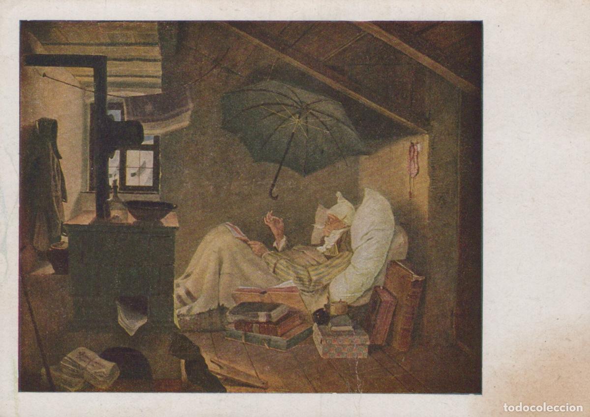 Postais: Germany Munich Carl Spitzweg the Poor Poet Painting Art Unposted *YAU656