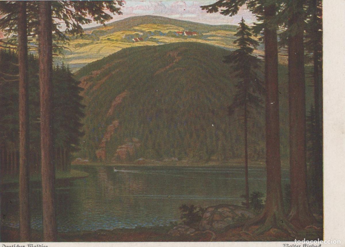 Postcards: Germany Munich German Forest Lake Landscape With Distant Unposted *YAU686