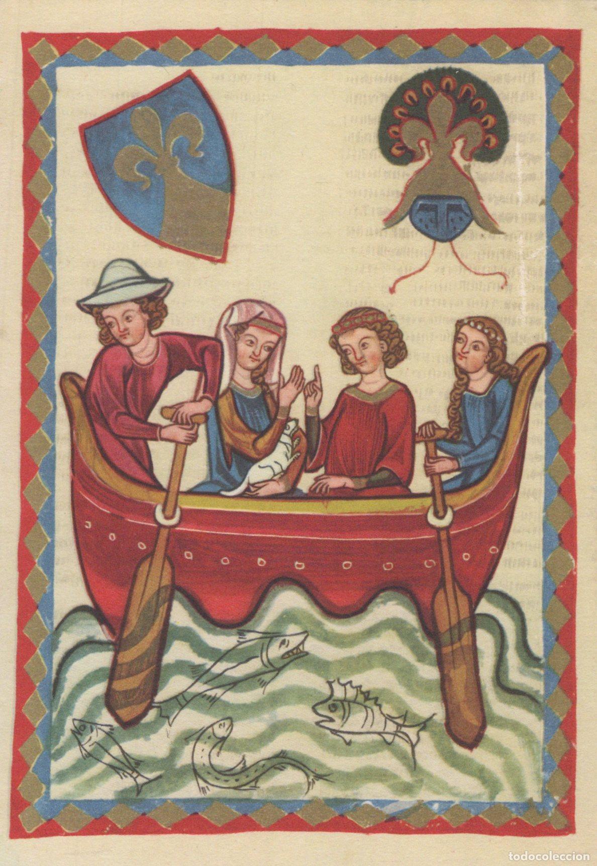 Postales: Germany Baden Baden Medieval Minnes&auml;nger Manuscript Unposted *YAU588