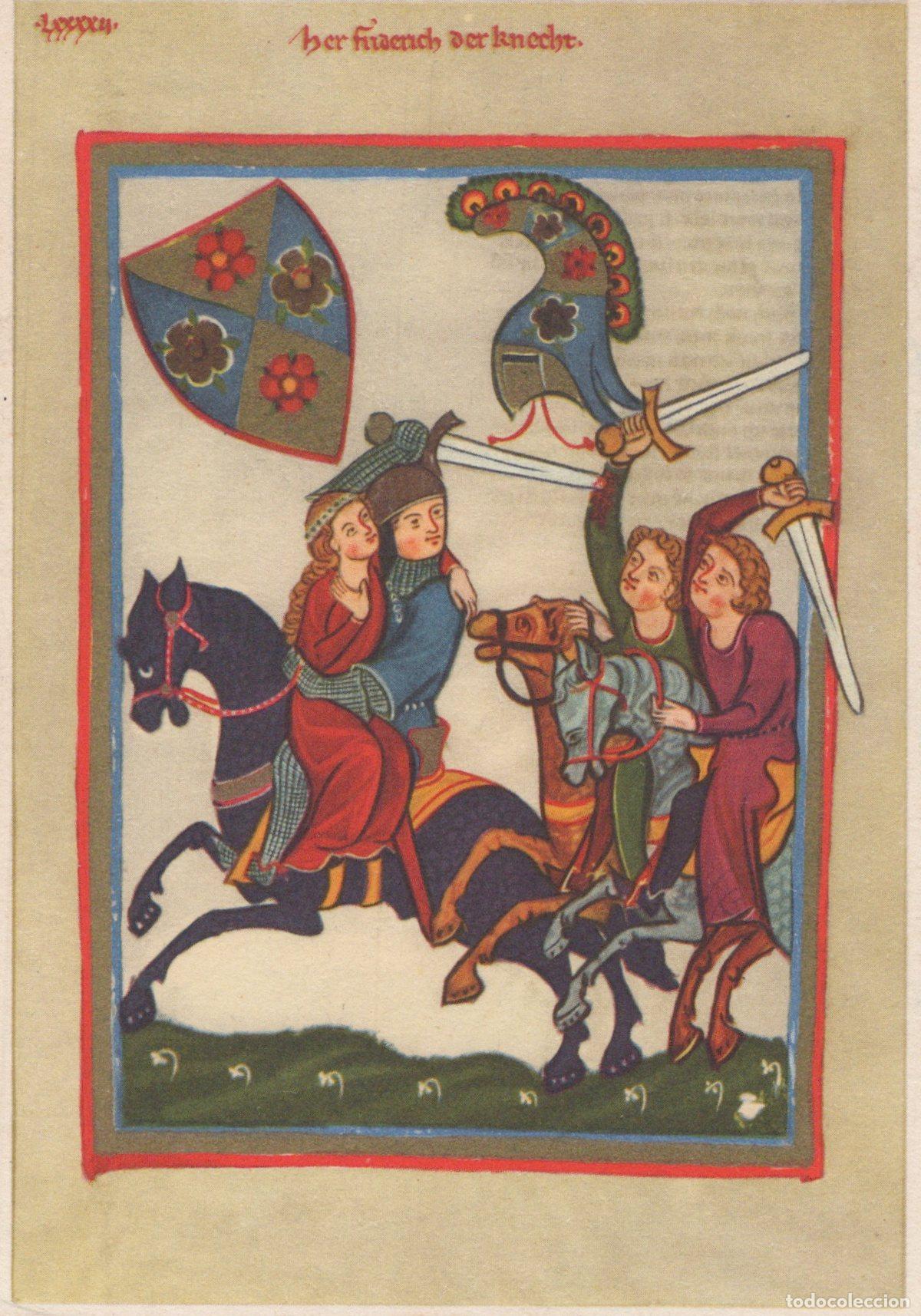 Cartoline: Germany Baden Baden Medieval Minnesanger Herr Friderich der Unposted *YAU593