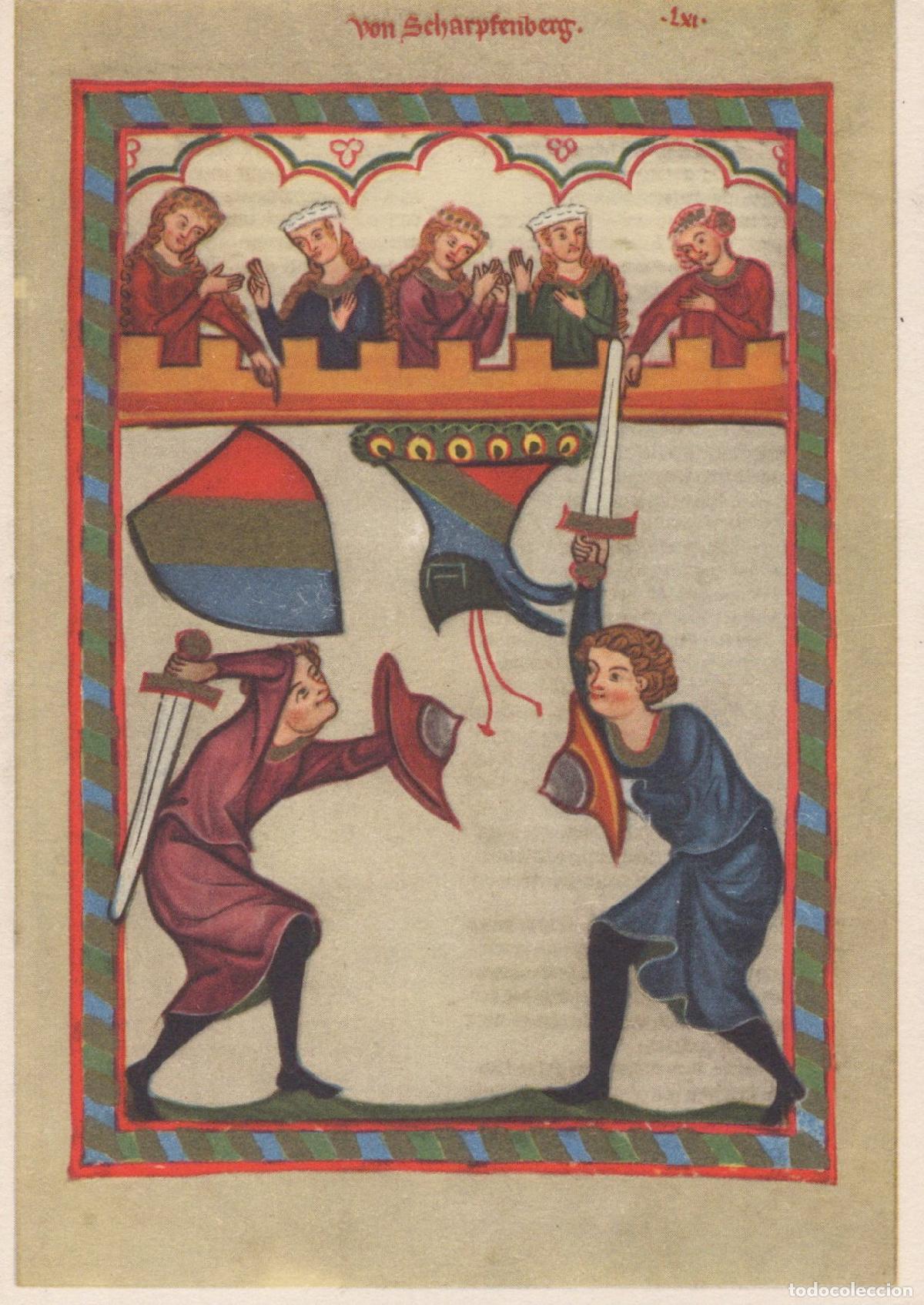 Cartes Postales: Germany Baden Baden Medieval Knights Dueling With Swords and Unposted *YAU598