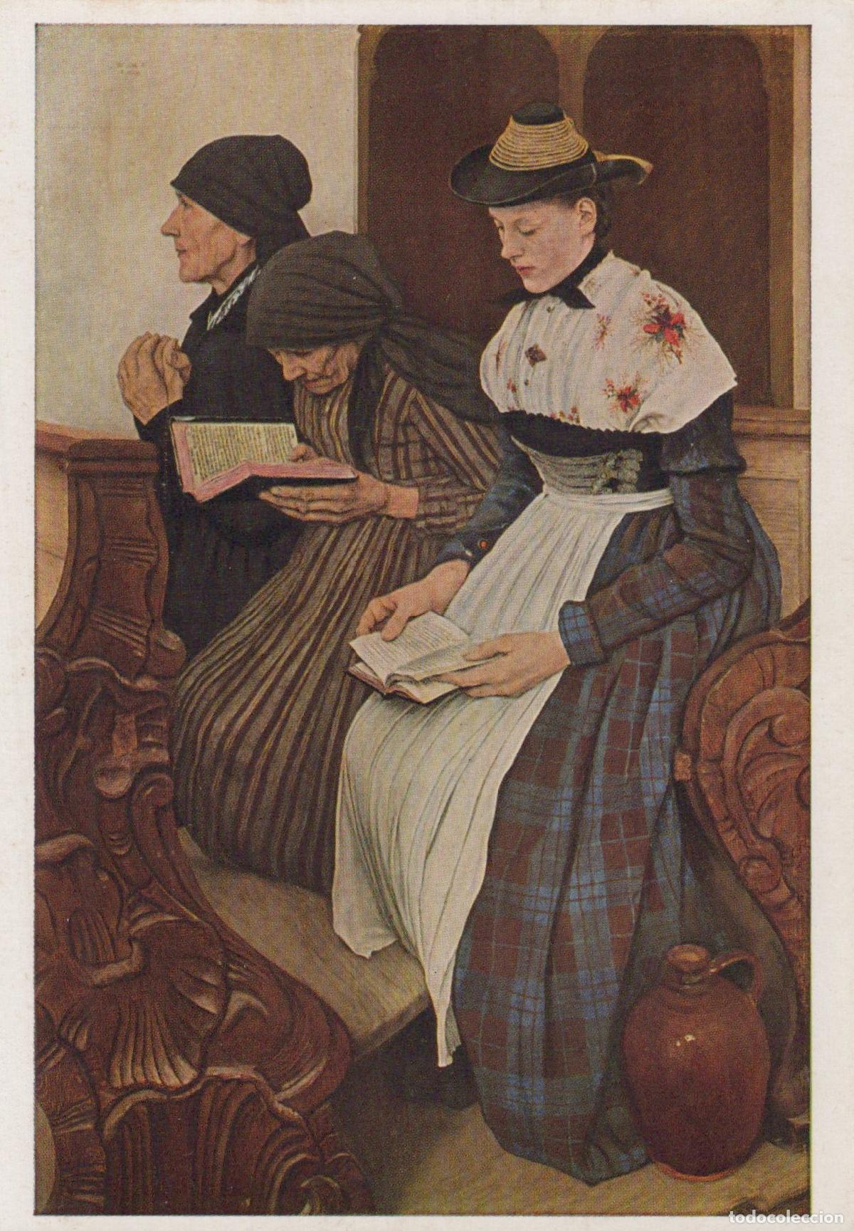 Postales: Germany Hamburg Women in Church Wilhelm Leibl Kunsthalle Unposted *YAU643