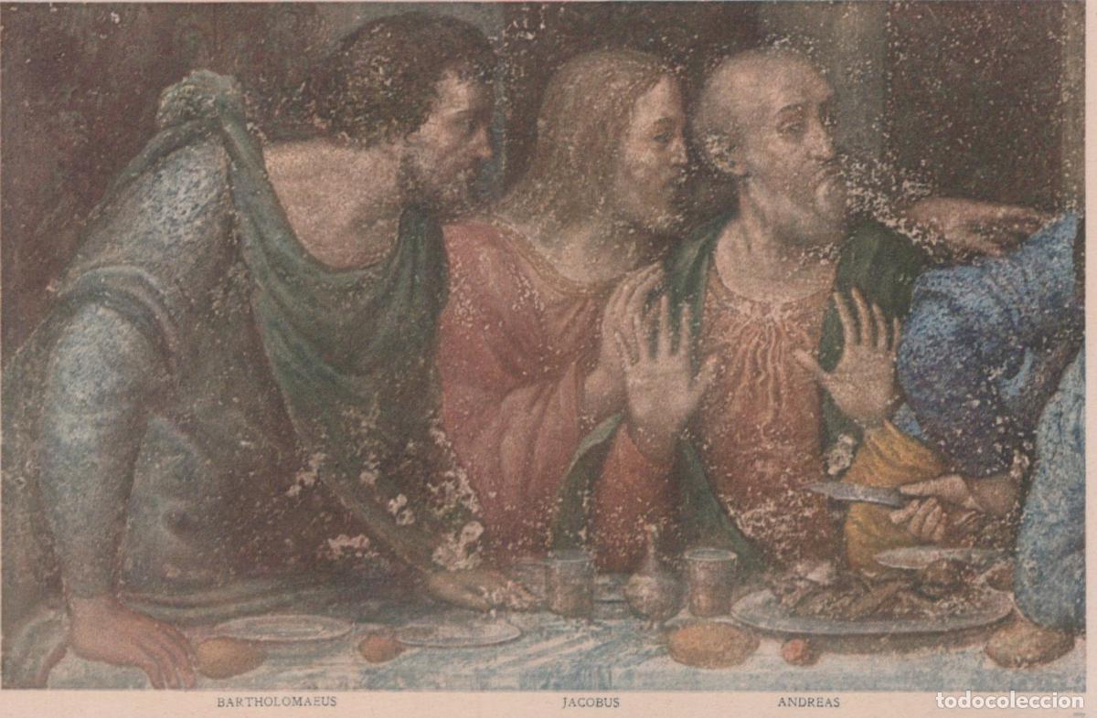 Postkarten: Italy Milan Leonardo Da Vinci Last Supper Detail Bartholomew Unposted *YAU648