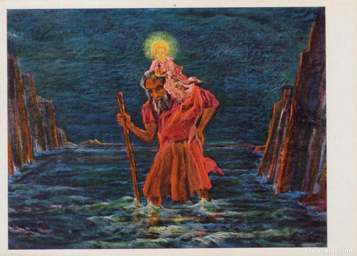 Cartes Postales: Germany Stuttgart Max Wolffh&uuml;gel Christophorus Religious Art Unposted *YAU653