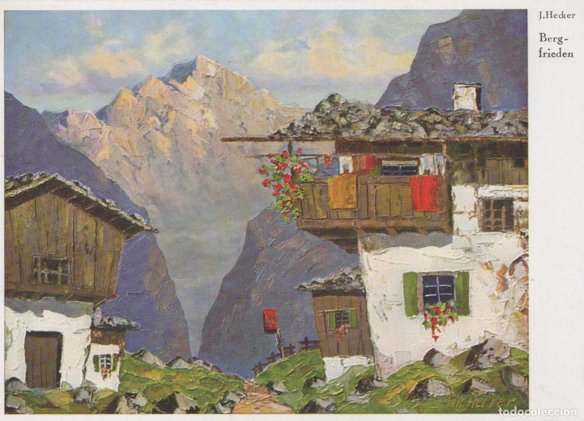 Cartoline: Germany Munich J Hecker Bergfrieden Mountain Village Landscape Unposted *YAU668