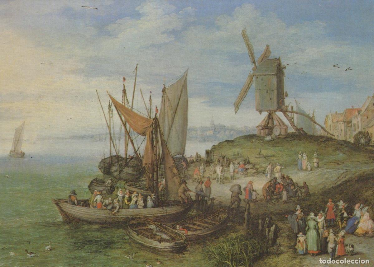 Postales: Germany Hamburg A Painting of A Windmill On A Landing Stage Unposted *YAU790