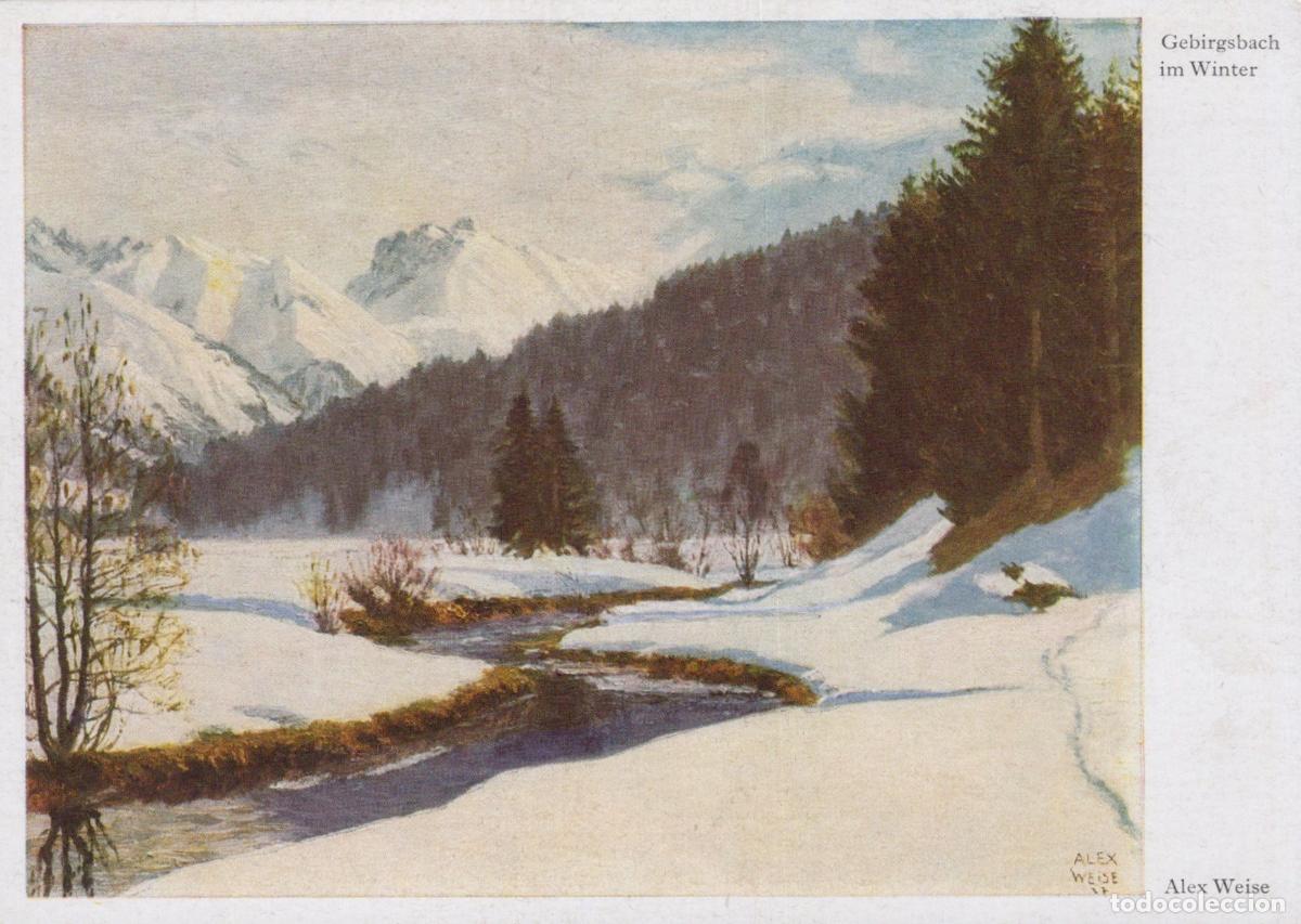 Cartoline: Germany Starnberg Alex Weise Mountain Stream Winter Landscape Unposted *YAU800