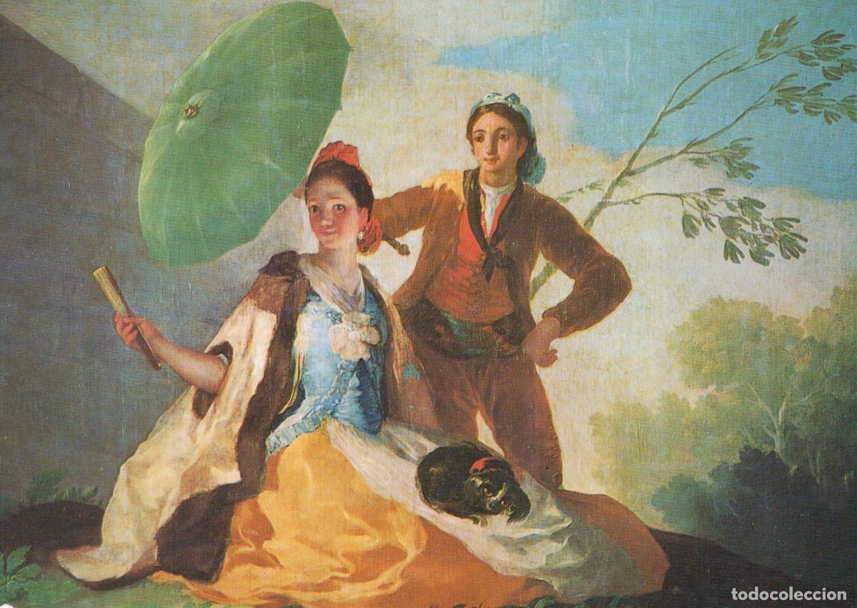 Postcards: Spain Madrid Goya El Quitasol the Parasol Painting Museo del Unposted *YAU708