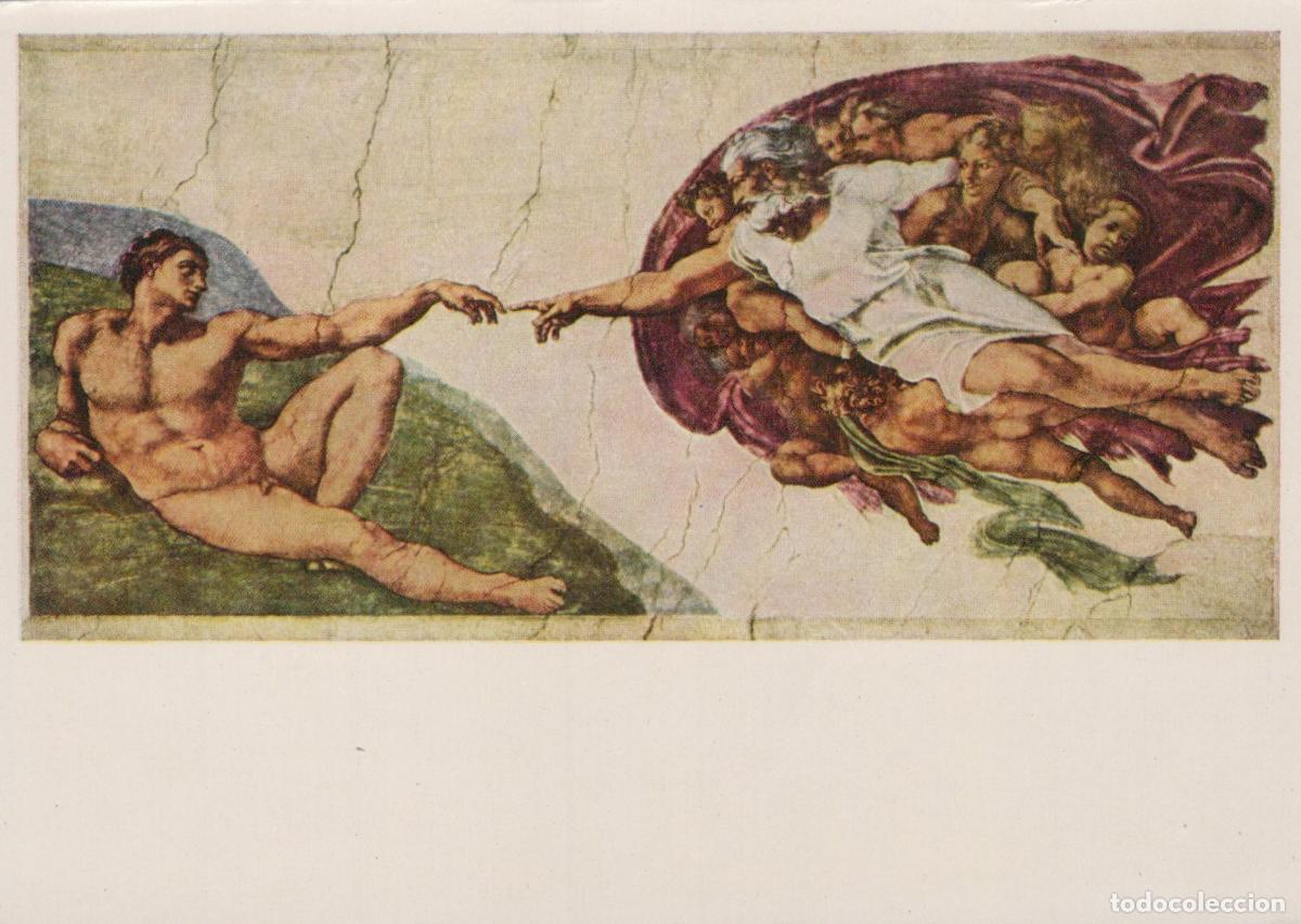 Cartes Postales: Italy Rome Michelangelo Creation of Adam Sistine Chapel Ceiling Unposted *YAU890