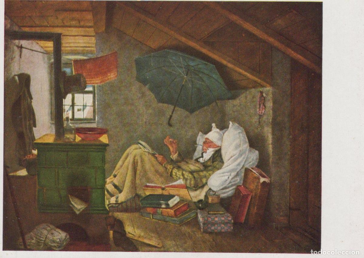 Postais: Germany Munich Carl Spitzweg der Poet Man Reading in Attic Room Unposted *YAU910