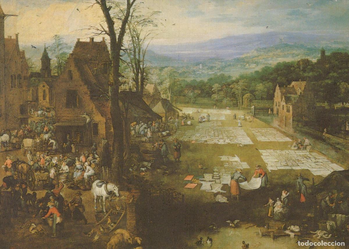 Postcards: Spain Madrid Jan Brueghel the Elder Market and Washplace in Unposted *YAU797