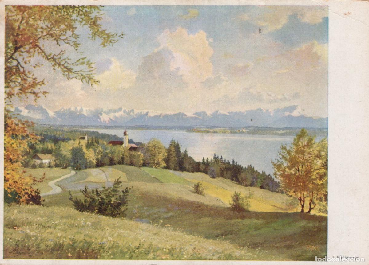 Cartes Postales: Germany Starnberg Lake Rottmannsh&ouml;he Landscape Painting By J Unposted *YAU925