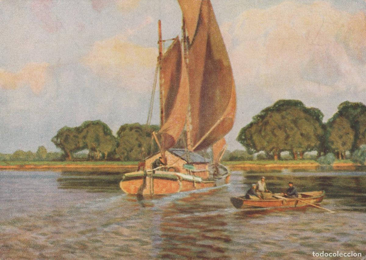 Postales: Germany K&ouml;then Sailing Barge and Rowboat On A River Rural Unposted *YAU945