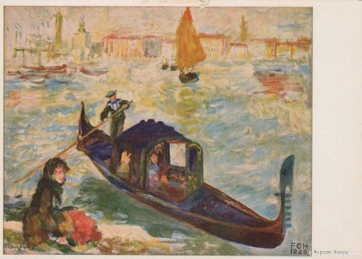 Postales: Italy Venice Gondola With Gondolier and Passengers Auguste Unposted *YAU991