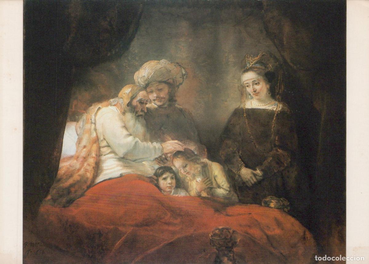 Postales: Germany Kassel Rembrandt Jacob Blessing Ephraim and Manasseh Unposted *YAU983