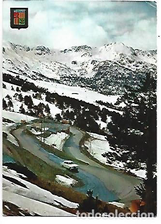 Postales: PUJADA AL PORT D&acute;ENVALIRA I CERCLE DELS PESSONS AL FONS.- ANDORRA