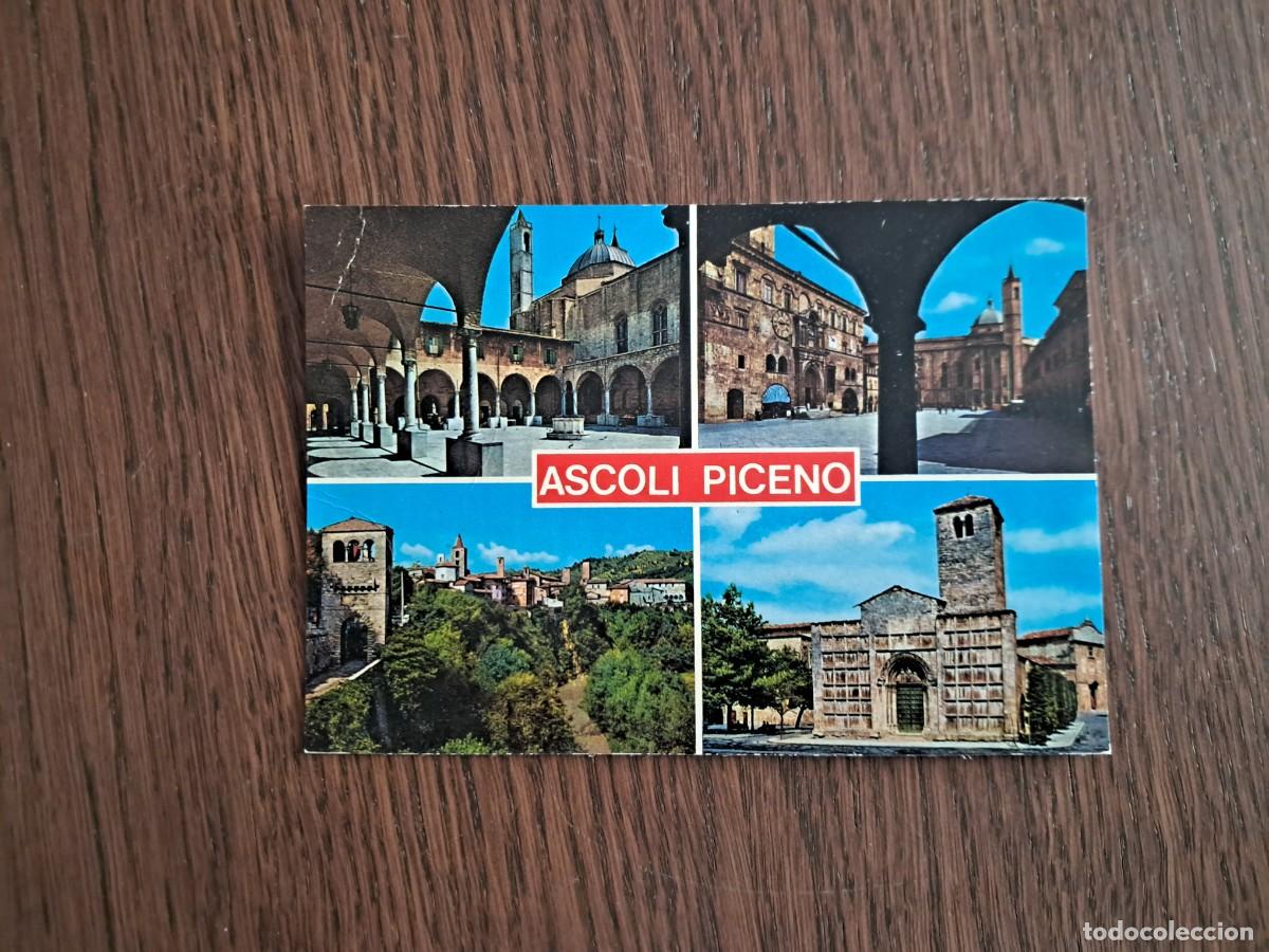 Postales: postal de Italia, diferentes vistas de Ascoli Piceno, a&ntilde;o 1975.