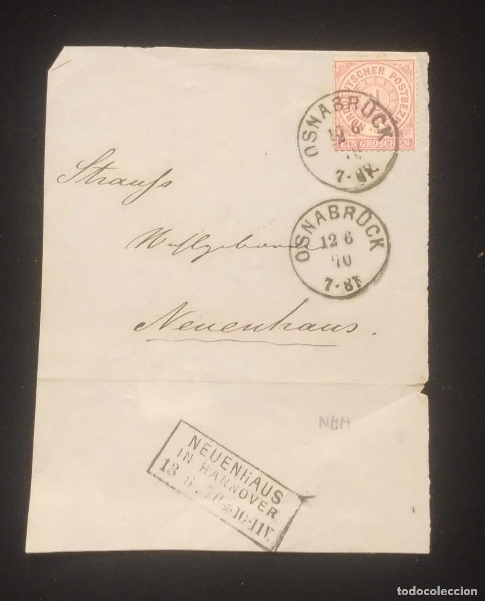 Postales: TS) 1870 GERMANY, COVER,NORTH GERMANY POSTAL DISTRICT.