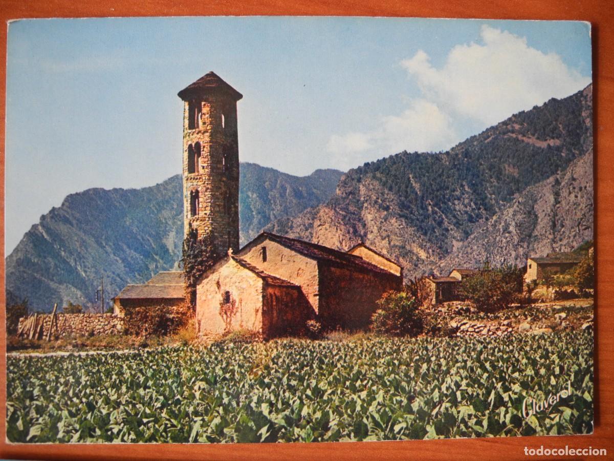 Postales: Valls d'Andorra. Santa Coloma. Esglesia rom&agrave;nica. Ed. Claverol n. 925