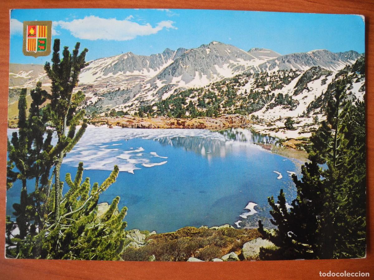 Postales: Valls d'Andorra. Llac gran d'Els Pessons. Ed. Soberanas n. 140. Circulada 1965
