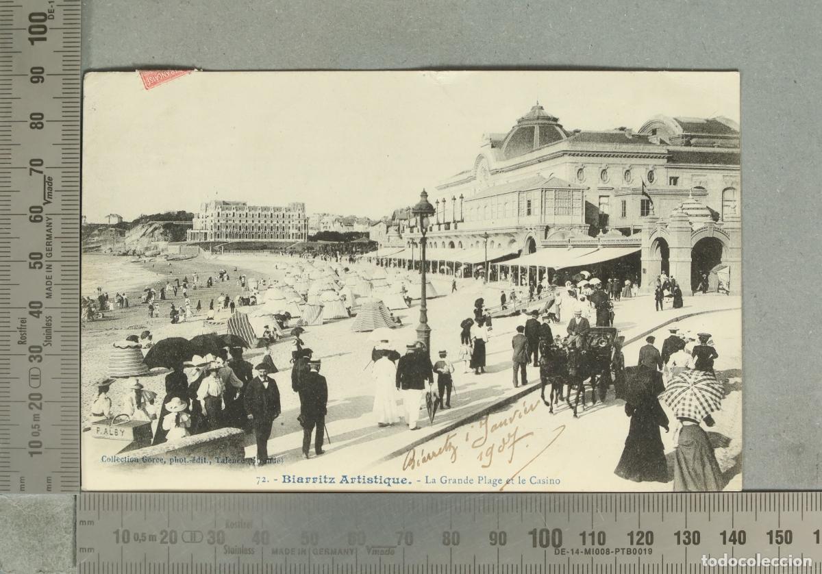 Cartes Postales: POSTAL. Biarritz - La Grande Plage et le Casino - Collection Gorce