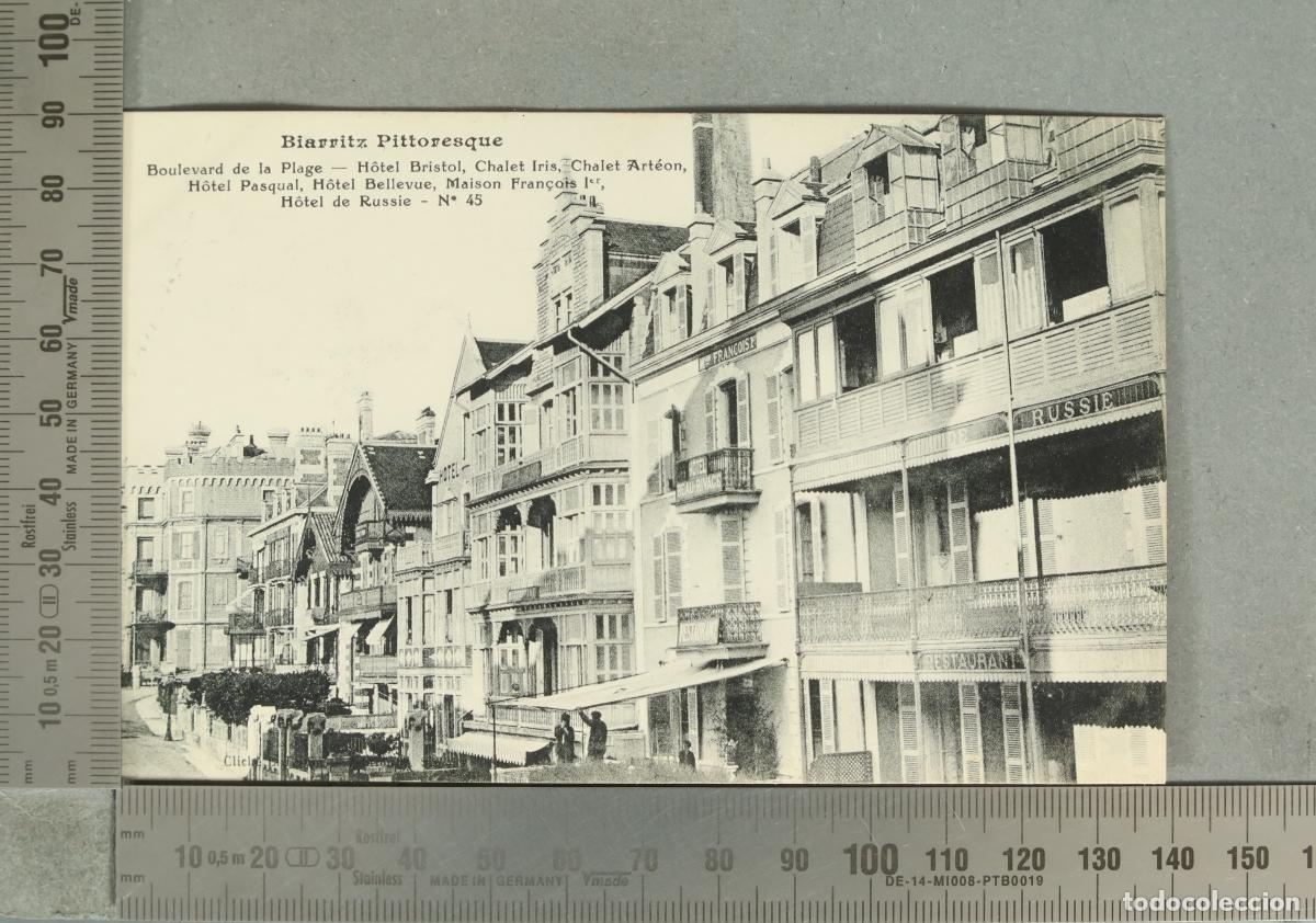 Postkarten: POSTAL. Biarritz Pittoresque - Boulevard de la Plage - H&ocirc;tel de Russie
