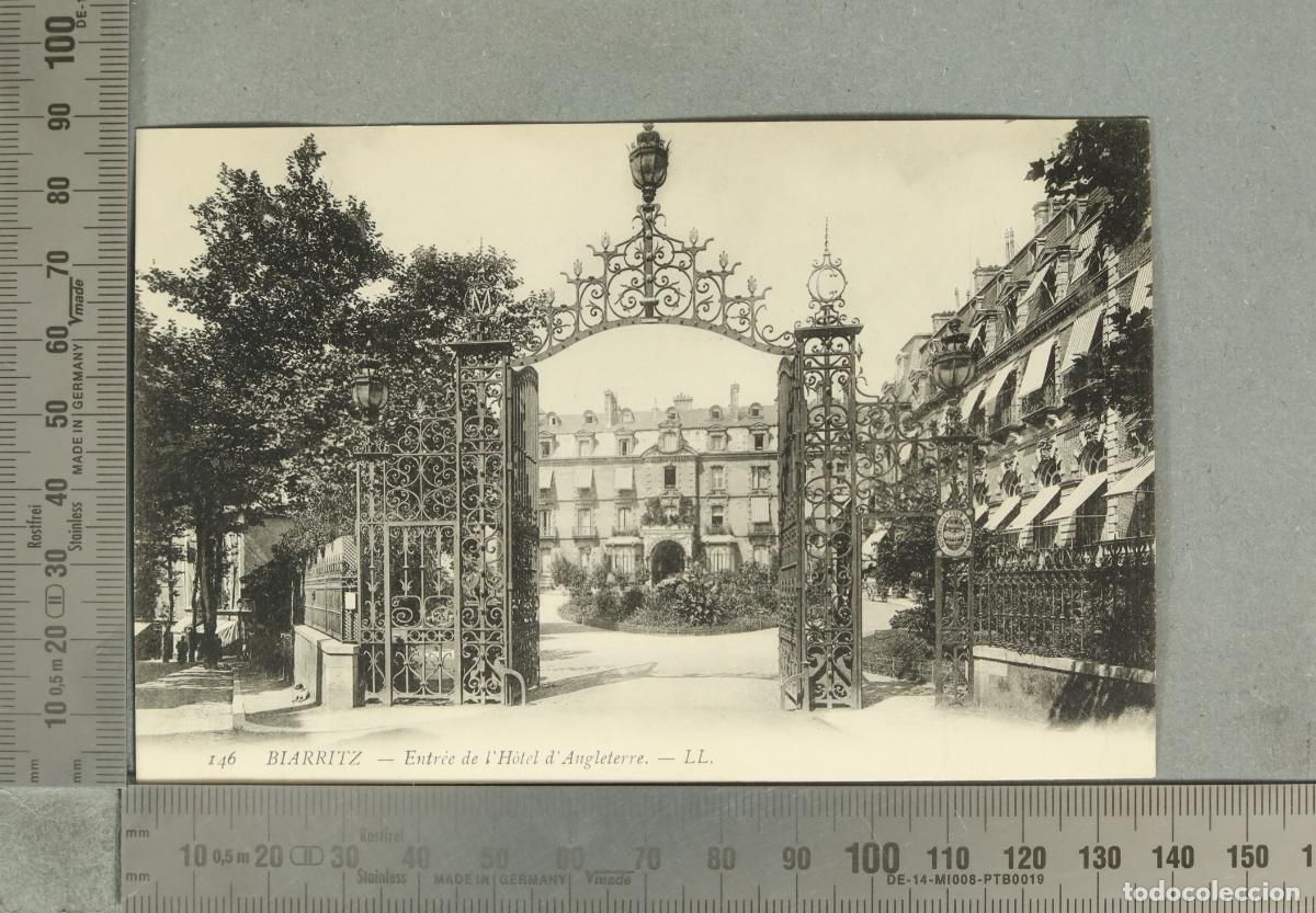 Postales: POSTAL. BIARRITZ - Entr&eacute;e de l'H&ocirc;tel d'Angleterre